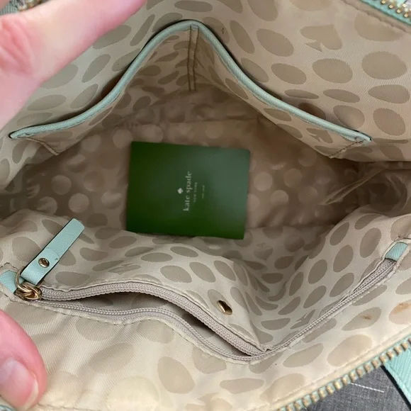 Kate Spade Mint Green Saffiano Leather Cedar Street Maise Satchel Handbag - Picture 2 of 7